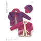 Child's Cardigan and Hat Knitting Pattern | Sirdar Hayfield Baby Chunky 4407 | Digital Download - Main Image