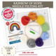 The Crafty Kit Company | Needle Felt Kit | Rainbow of Hope - Contents