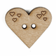 Heart Button | 25mm | Wooden | ABC Buttons | S1047