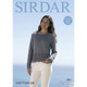 Women Sweater Knitting Pattern | Sirdar Cotton DK 7824 | Digital Download - Main Image