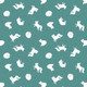 mall Things... Polar Animals Lewis and Irene Fabric | SM45.3 Arctic Fox on Iced Teal