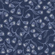 Enchanted | Lewis & Irene Fabric | A544.2 | Enchanted Flowers on Dark Blue with Silver Metallic