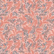 Wintertide | Lewis and Irene Fabric | A585.2 | Arts & Crafts Floral with Gold Metallic on Pink