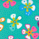 Petal Power Me and My Sister Moda Fabric | 22410-16 Florals Awesome Aqua