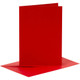 Pre-Folded, Plain Coloured A6 Cards with C6 Envelopes | 6pcs | Creativ Company | 23019 Red