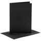 Pre-Folded, Plain Coloured A6 Cards with C6 Envelopes | 6pcs | Creativ Company | 23020 Black