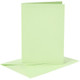 Pre-Folded, Plain Coloured A6 Cards with C6 Envelopes | 6pcs | Creativ Company | 23104 Light Green