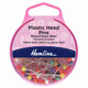Nickel Plated Steel, Plastic Headed Pins | Approx 75pcs | Hemline