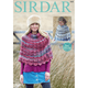 Ladies & Girls' Poncho Crochet Knitting Pattern | Sirdar Aura 7878 | Digital Download - Main Image