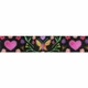 Spring Bloom Ribbon | Black/Multi | 15mm | Berisfords | Per Metre