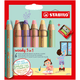 Stabilo Woody 3 in 1 Pencils | Pack of 6 | Pastel Colours - Main Image