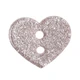 Pink Heart shaped Glitter buttons | 13 mm | Trimits 