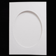  A6 Tri-Fold Card with Oval Aperture, & Envelopes | Habico | Various Colours | White