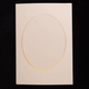  A6 Tri-Fold Card with Oval Aperture, & Envelopes | Habico | Various Colours | Cream