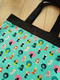 That Crafty Dafty Handmade Oversized Tote / Shopping Bag & Zipper Pouch/ Make-up Bag and Key Fob Bundle - the handles