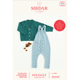 Babies Dungarees and Cardigan Knitting Pattern | Sirdar Snuggly DK 5433 | Digital Download - Main Image
