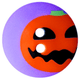 Halloween Pumpkin Buttons 15mm | Dill Buttons | Various Colours | Purple