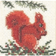 Textile Heritage | Cross Stitch Kits | Red Squirrel Card Kit