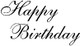 Script Happy Birthday Wooden Stamp | Inca Stamp (769B-HB)
