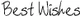 Scribbled Best Wishes Wooden Stamp | Inca Stamp (7020B-BW)