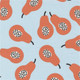 Lazy Afternoon | Zen Chic | Moda Fabrics | 1780-13 | Gardening Novelty Pear, Sky