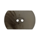 Groves Buttons Onxy Effect Plastic, 2 Holes 23mm Long Rounded Square Button
