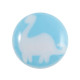 15mm Blue Dinosaur Silhouette Buttons | ABC Loose Buttons (2B\2779) 
