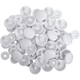White Nylon Self Cover Buttons | Hemline | Various Sizes