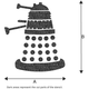 A5 Dalek Stencil | Re-usable | Stencil Studio