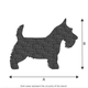 A4 Scottie Dog Stencil | Re-usable | Stencil Studio - Main Image