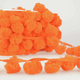 Stephanoise | Pom Pom Trim | 50mm | Half Metre Lengths | Orange