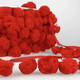 Stephanoise | Pom Pom Trim | 50mm | Half Metre Lengths | Red