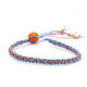 Blue and Orange, Hugs & Kisses Macrame Bracelet - BU2211HK21-1 - Blue & Orange