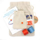 Blue and Orange, Hugs & Kisses Macrame Bracelet Set