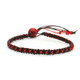 Red and Black, Hugs & Kisses Macrame Bracelet - BU2211HK11-1 - Red & Black