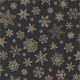 Merry Manor Metallic | Moda Fabrics | 33663-14M | Snowflake Winter, Black