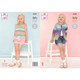 Girls Cardigan and Top Knitting Pattern | King Cole Summer 4 Ply 5849 | Digital Download - Main Image