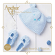 Anchor Baby Pure Cotton | Bear Beanie & Booties Set | A28B001-09071 - Blue