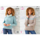 Ladies Sweaters Knitting Pattern | King Cole Wildwood Chunky 5892 | Digital Download - Main Image
