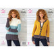 Ladies Sweater & Cardigan Knitting Pattern | King Cole Wildwood Chunky 5894 | Digital Download - Main Image