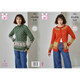Ladies Sweater and Cardigan Knitting Pattern | King Cole Majestic DK 5901 | Digital Download - Main Image