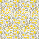 Folk Garden | Intwined Yellow Flowers on Grey | BL2397-90 | Blank Quilting