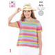 Ladies Tops Knitting Pattern | King Cole Summer 4 Ply 5664 | Digital Download - Main Image