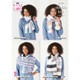 Ladies Scarves and Wraps Knitting Pattern | King Cole Harvest DK 5784 | Digital Download - Main Image