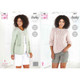 Ladies Sweater and Cardigan Knitting Pattern | King Cole Timeless Chunky 5827 | Digital Download - Main Image