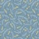 Secret Winter Garden Lewis & Irene Fabric | A657.2 Gold Metallic Keys on Morning Blue - Main Image