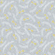 Secret Winter Garden Lewis & Irene Fabric | A657.1 Gold Metallic Keys on Icy Grey - Main Image