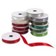 0mm Satin Ribbon, Multi 2m Reel Pack | 12 Coloured Reels | Trimits | Festive Mix