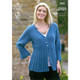 Ladies Jacket & Coat Dress Knitting Pattern | King Cole Merino Blend Aran 3022 | Digital Download - Main Image