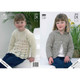 Girls Cardigan & Sweater Crochet Pattern | King Cole Smooth DK 3033 | Digital Download - Main Image